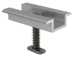Grapa intermedia para panel solar para montaje en perfiles de estructuras solares
