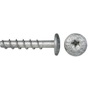 Tornillo BTS-6 Ø6 para hormigón con cabeza alomada ancha galvanizada