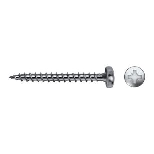 Tornillo para madera con cabeza redonda y ranura POZI