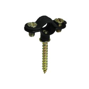Abrazadera metálica gas M6 GNK con tornillos y varilla para fijación