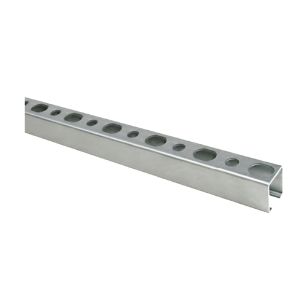 Perfil 28x30 mm en acero galvanizado para estructuras y sistemas de fijación versátiles