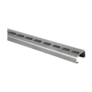 Perfil 40x20 mm en acero para fijaciones versátiles en instalaciones industriales y técnicas