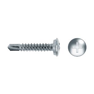 Tornillo punta broca con cabeza envolvente y ranura cruz