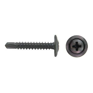 Tornillo punta broca 75HA con cabeza ancha y acabado negro