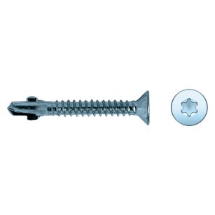 Tornillo punta broca con aletas y cabeza estrella