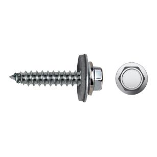 Tornillo hexagonal con arandela EPDM DIN 7661 para fijación segura en cubiertas