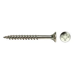 Tornillo para madera con rosca parcial y cabeza avellanada