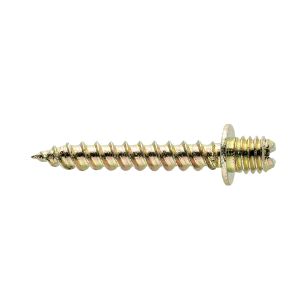 Tornillo tirafondo TF con acabado zincado dorado