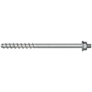 Tornillo BTS-6 Ø6 para hormigón con manguito largo y acabado galvanizado