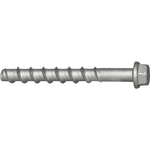 Anclaje tornillo hormigón BTS B Ø8 Ø10 Ø14 con rosca helicoidal y cabeza hexagonal