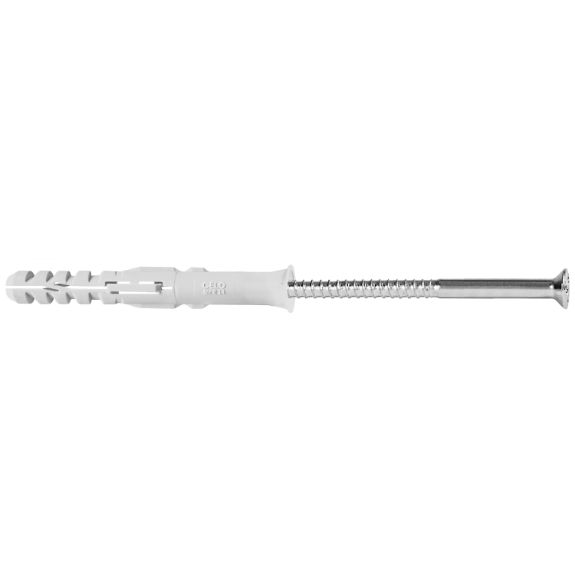 Taco multifuncional MFR SB TX con tornillo y cabeza TX para fijación en múltiples materiales