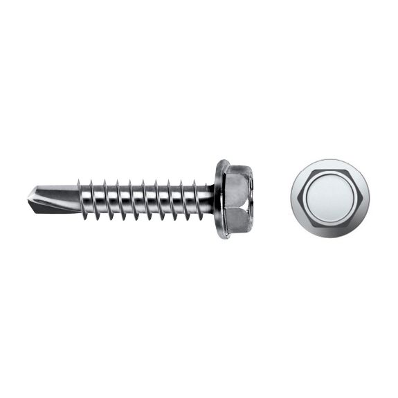 Tornillo punta broca DIN 7504K con cabeza hexagonal