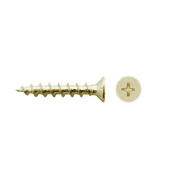 Tornillo para PVC PVP con cabeza avellanada y accionamiento en cruz