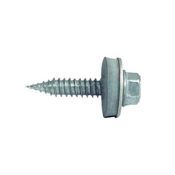Tornillo bimetal autorroscante con arandela EPDM