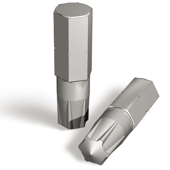Punta de atornillar SIT 1/4"x25 mm para tornillos de seguridad