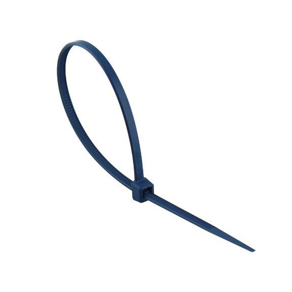Brida detectable de nylon azul para instalaciones seguras
