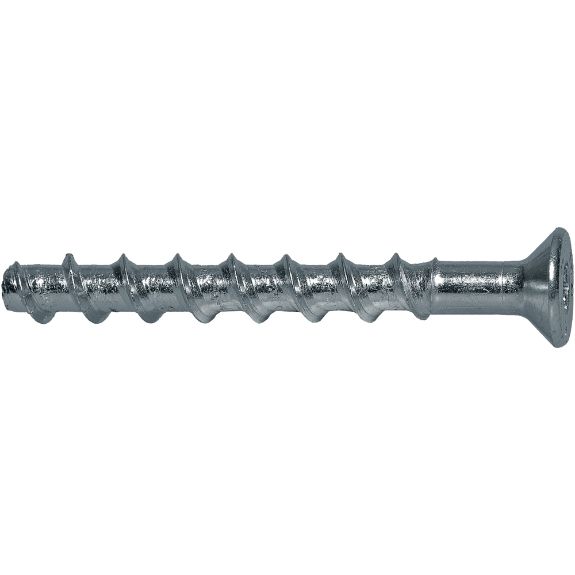 Anclaje tornillo hormigón BTS ST Ø8 Ø10 Ø14 con rosca helicoidal y cabeza avellanada