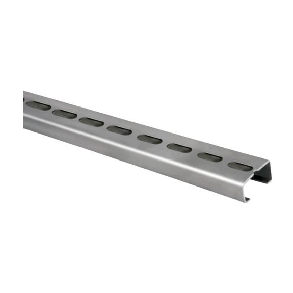 Perfil 40x20 mm en acero para fijaciones versátiles en instalaciones industriales y técnicas
