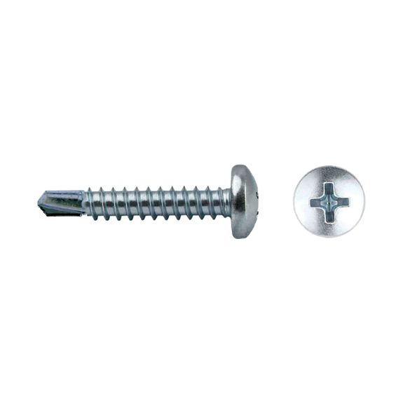 Tornillo punta broca reducida ALUN con cabeza redonda para perfiles de aluminio
