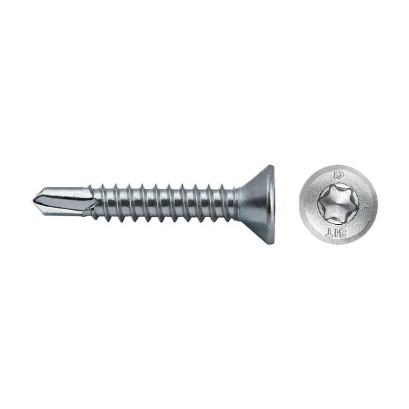 Tornillo punta broca avellanado SIT A61S para fijación en metal