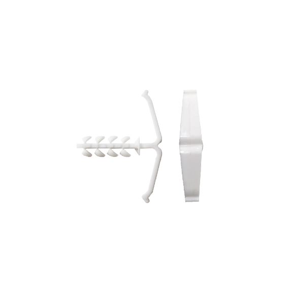 Clip plástico para sujetar cables planos en instalaciones eléctricas
