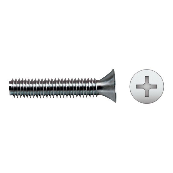 Tornillo avellanado DIN 965 con cabeza plana