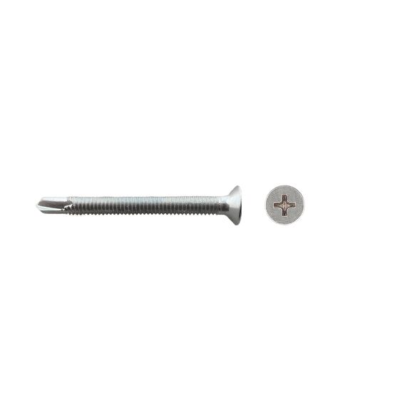 Tornillo para PVC con rosca métrica y punta broca