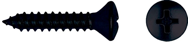 Tornillo rosca chapa DIN 7983 cabeza gota sebo PH negro