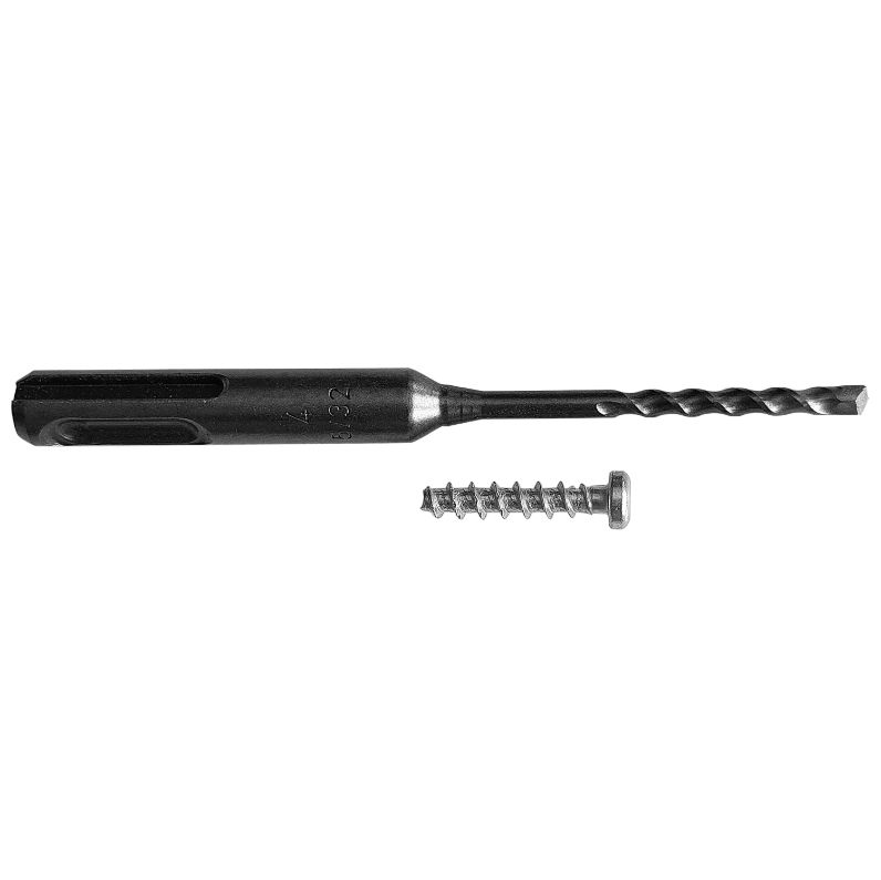 Tornillo de anclaje BTS-4 PT y broca para instalación directa en hormigón