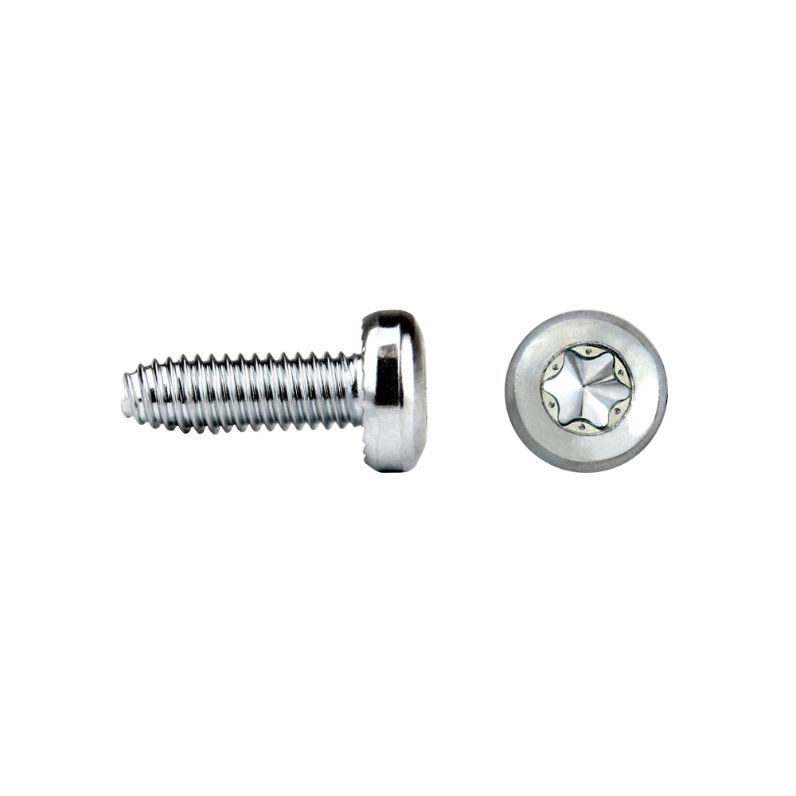 Tornillo trilobular zincado con cabeza alomada TORX