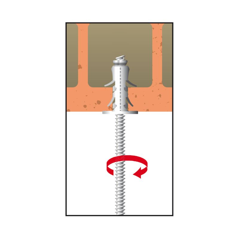 Atornillado del tornillo para expandir el taco de plástico cono expansor DNBS