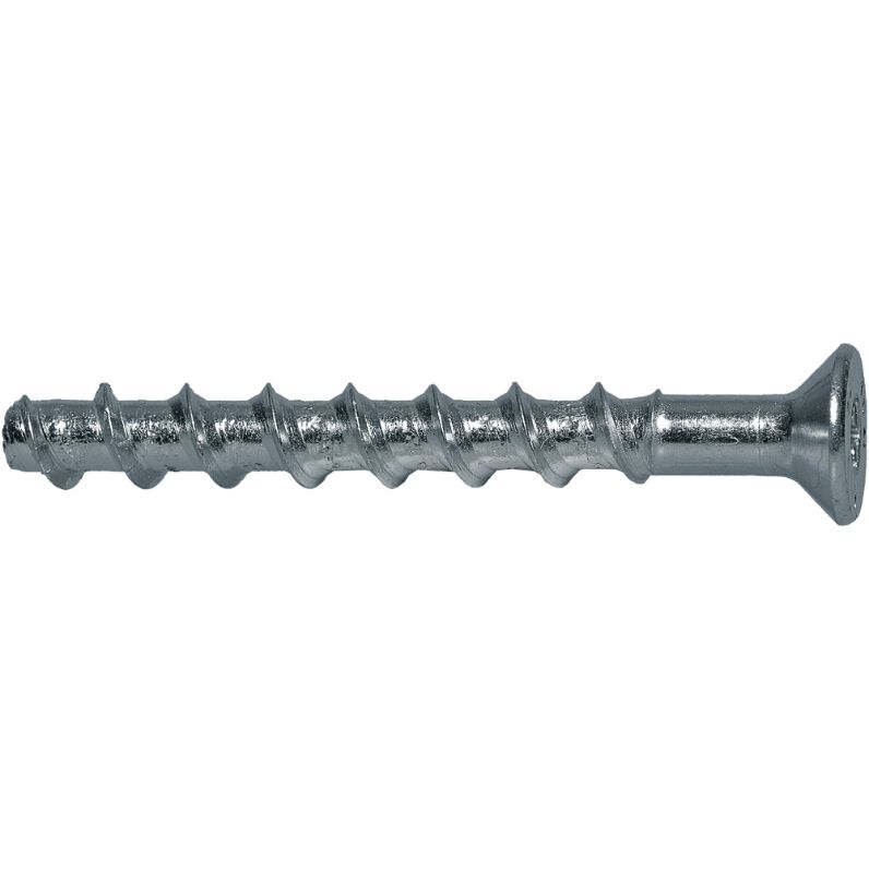 Anclaje tornillo hormigón BTS ST Ø8 Ø10 Ø14 con rosca helicoidal y cabeza avellanada