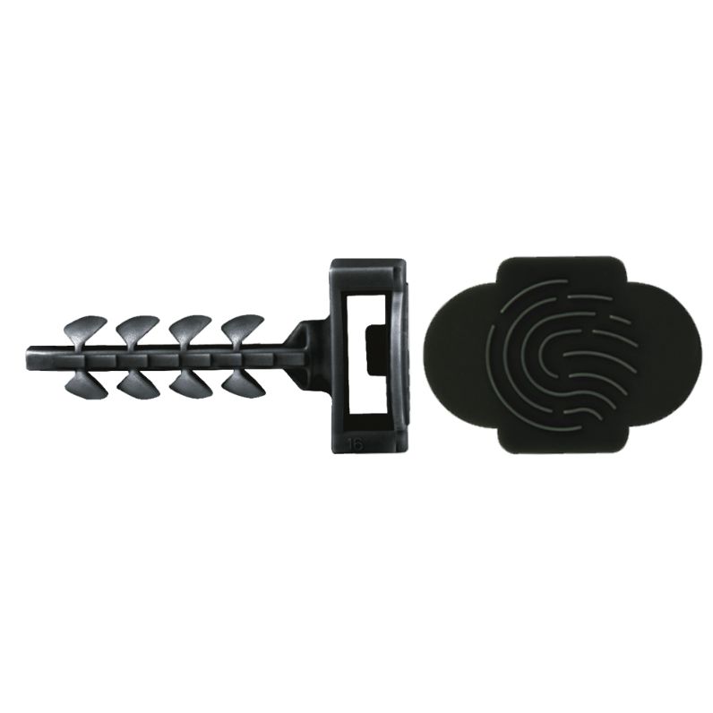 Taco brida rápido IFB/IFS color negro para fijación de tubos