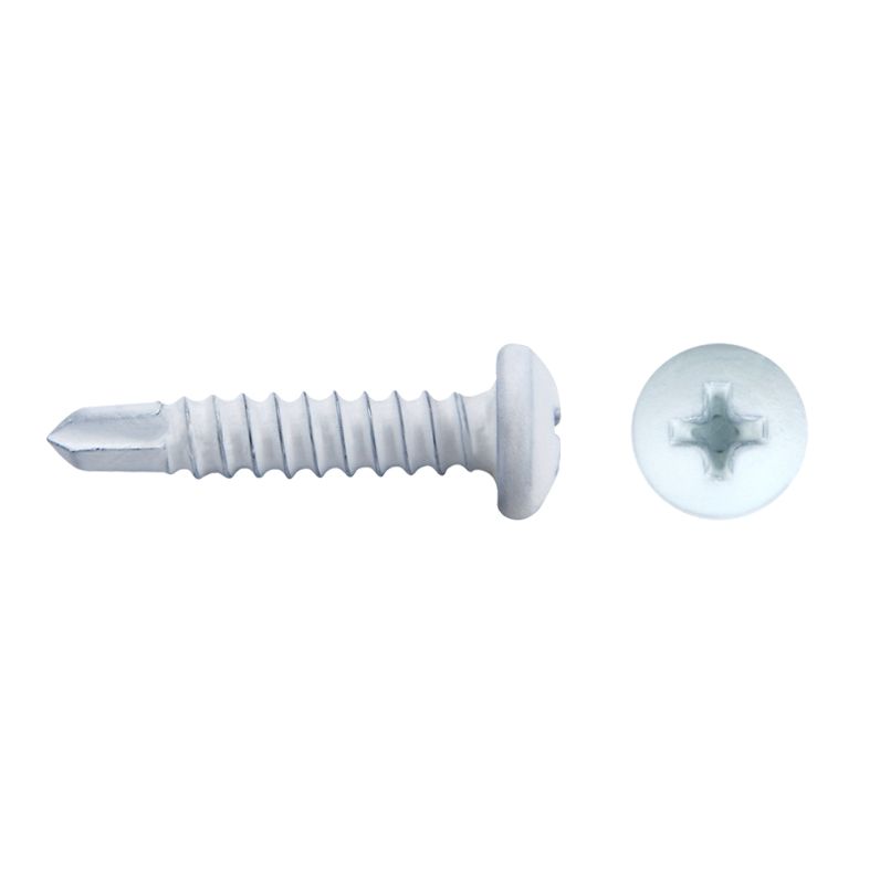Tornillo punta broca DIN 7504N lacado en blanco