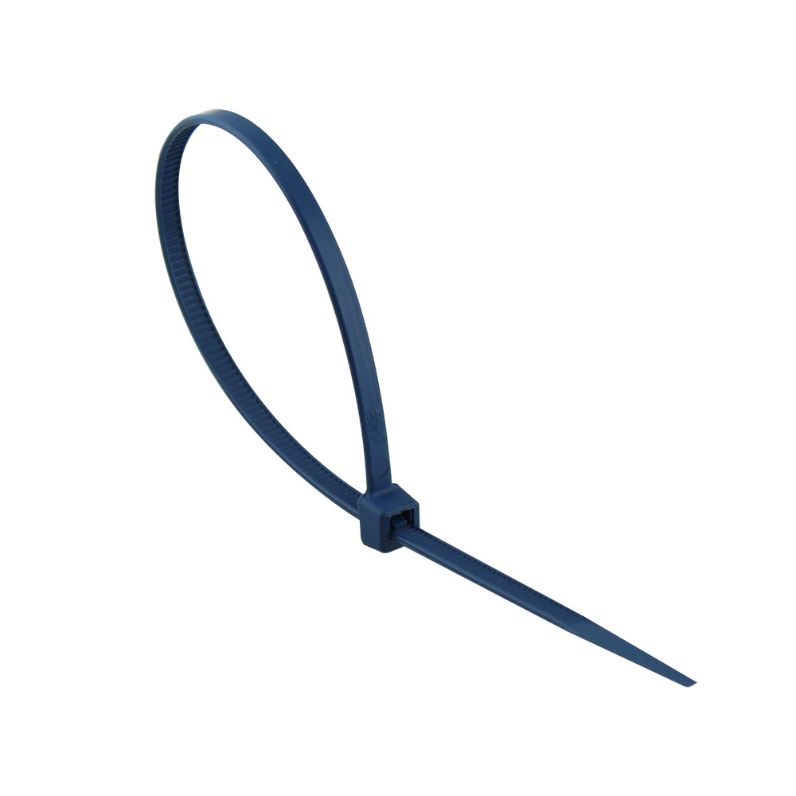 Brida detectable de nylon azul para instalaciones seguras
