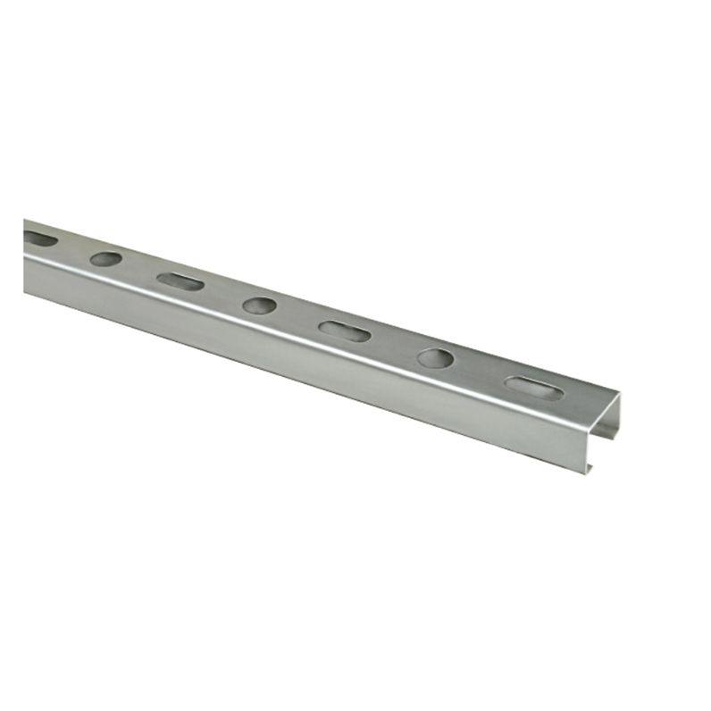 Perfil 27x18 mm en acero para sistemas de fijación y soporte en instalaciones técnicas