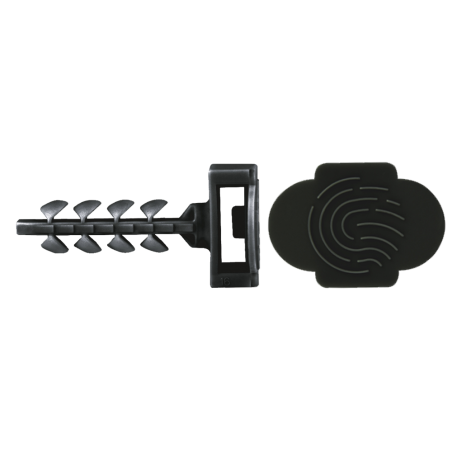Taco brida rápido IFB/IFS color negro para fijación de tubos