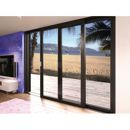 Aplicación del tornillo fijación marcos FBS en instalación de puerta corredera