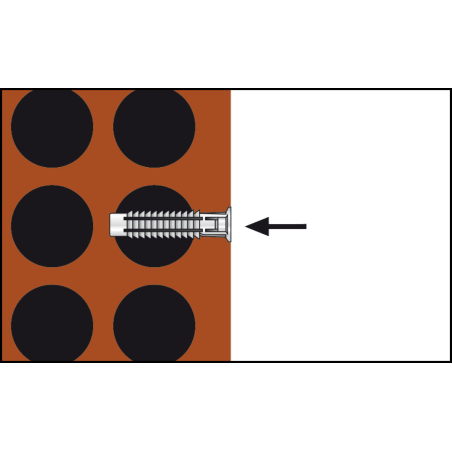 Tornillo rosca madera TRBP 5,5x45 cabeza manguito M8 acero cincado