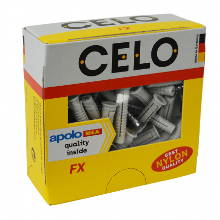 Caja de 50 kits : taco FX 6 + tornillo rosca madera SPS 4,5x45