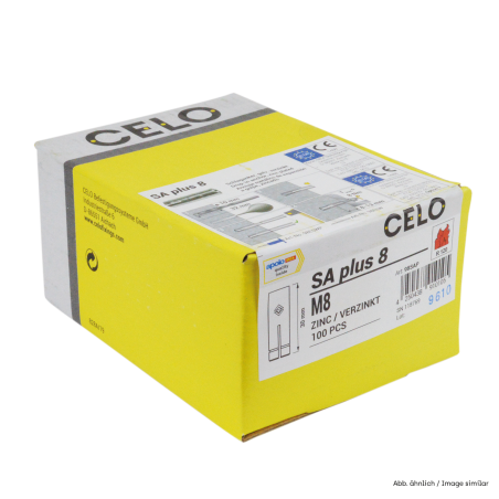 Anclaje metálico hembra con cono expansor SA plus 8, cincado