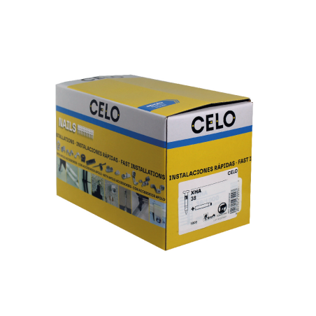 Clavo de acero XHA para clavadoras a gas FOX longitud 38 mm