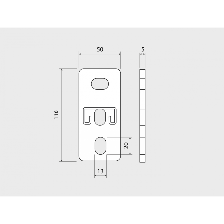 Soporte perfil Strut 41x21x150 