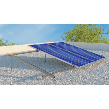 Triángulo para estructura solar inclinada 15º
