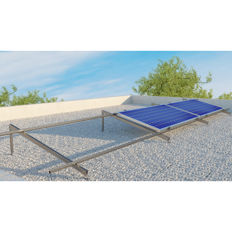 Triángulo para estructura solar inclinada 15º