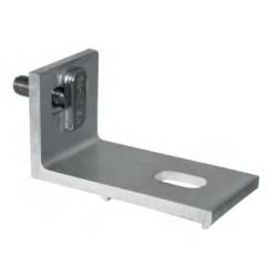 Pletina metálica para fijación de varilla en sistemas solares