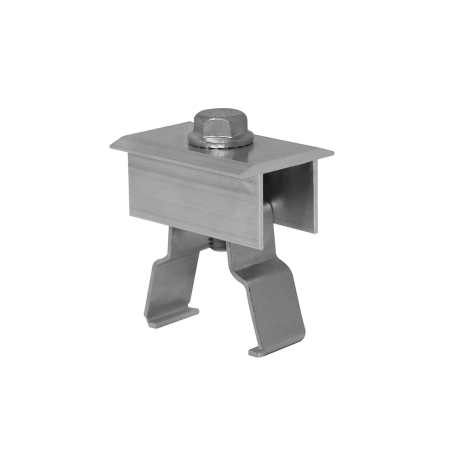 Grapa intermedia clipada de aluminio para fijación de paneles solares