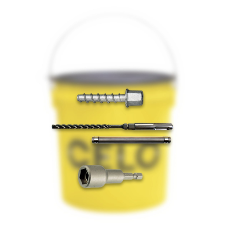 Tornillo para hormigón BTS6 H con doble rosca interna M8 y M10 en pack