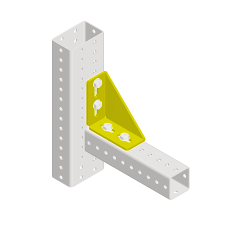 Escuadra reforzada 4 agujeros HLS