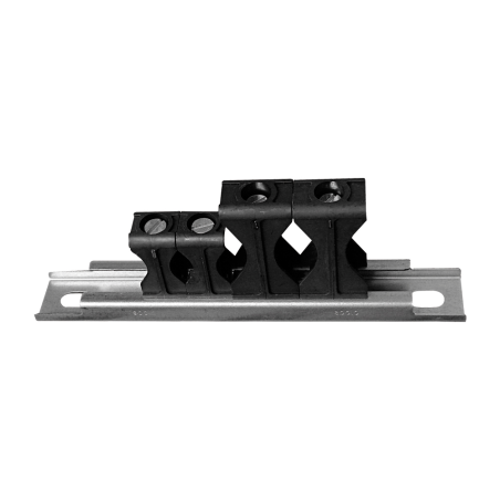 Perfil multitub PTTR equipado con soportes para montaje seguro de conducciones múltiples Perfil multitub PTTR equipado con soportes para montaje seguro de conducciones múltiples